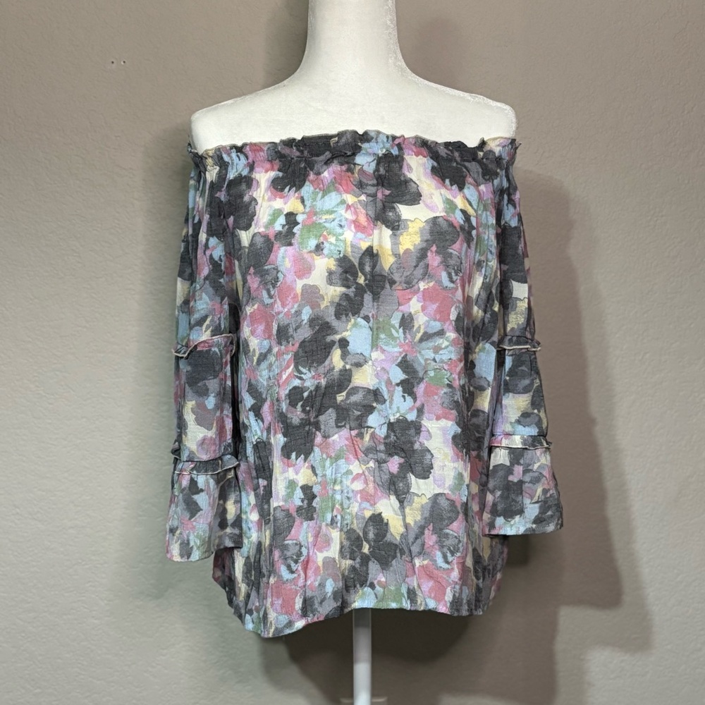 Floral Zac & Rachel off shoulder top | Medium